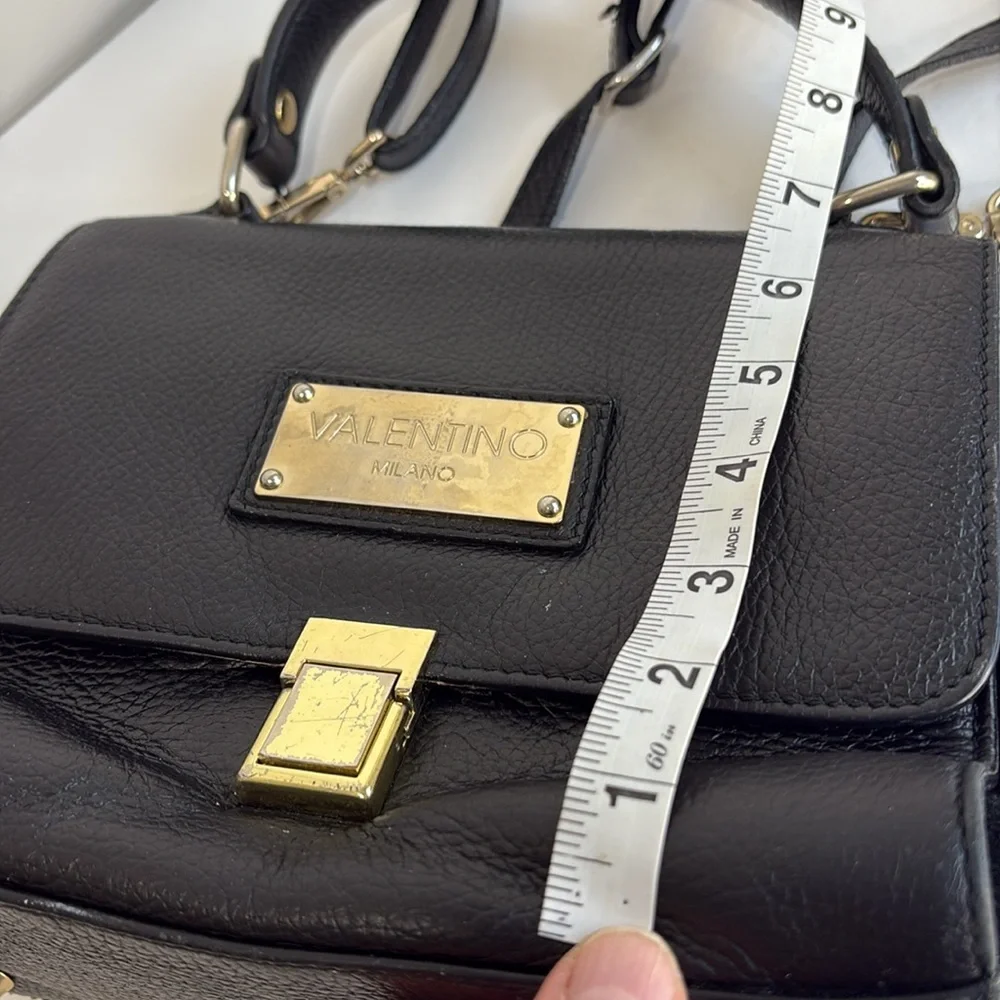 Valentino Amelie Black Leather Handbag